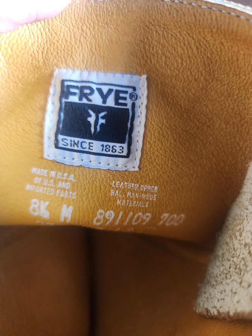 Vintage Frye Cream Distressed Harness Boots - Picture 13 of 16